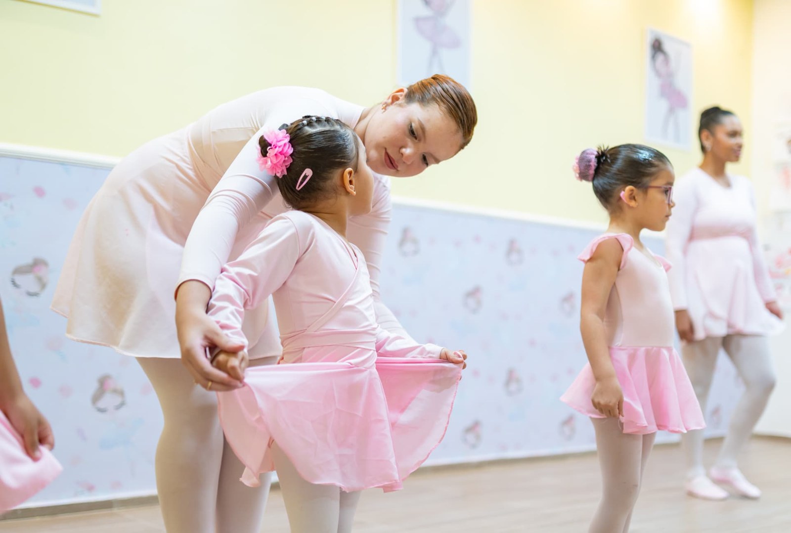 Turma de Baby Fraldinha na Escola de Ballet Helly Batista